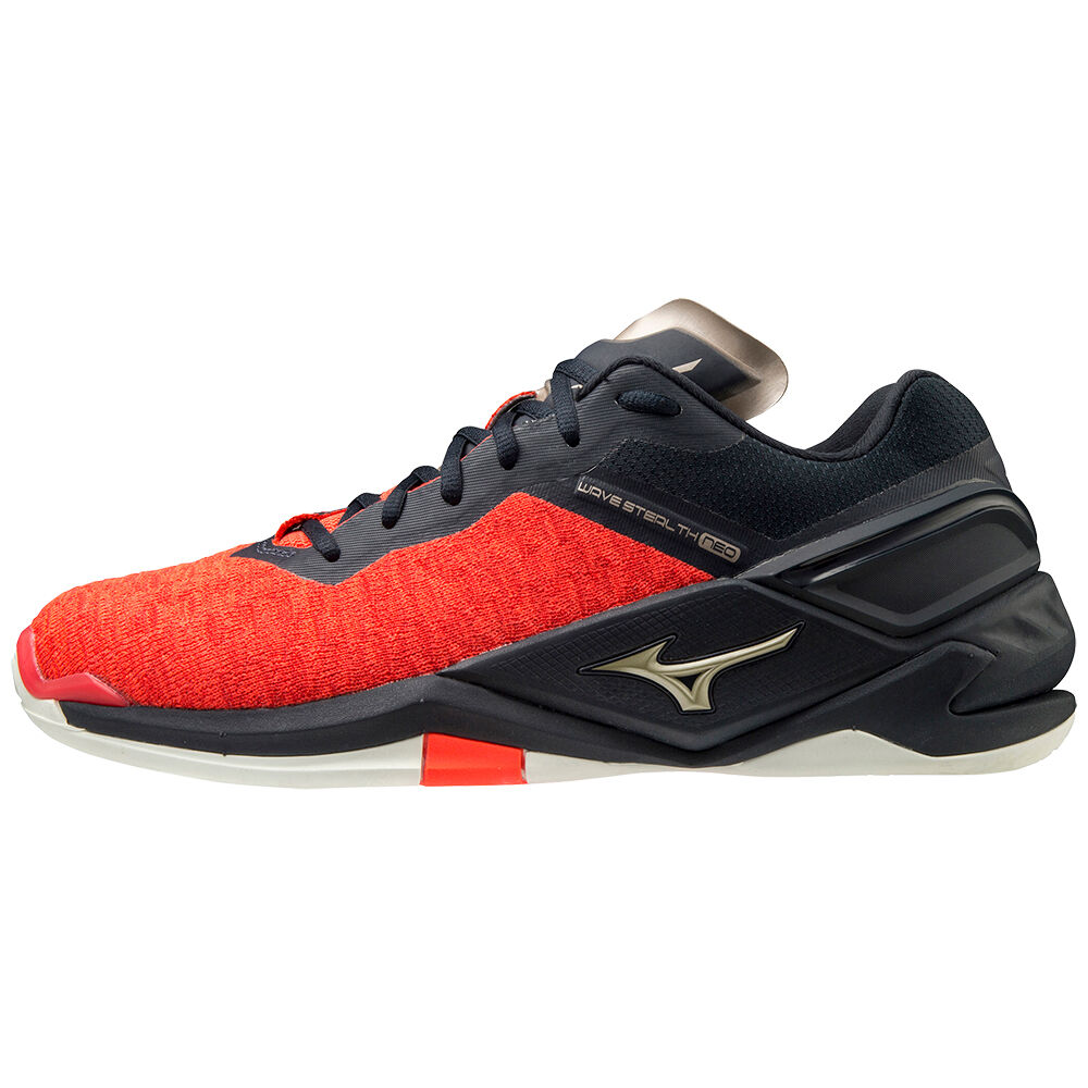 Mizuno Men's Wave Stealth Neo Handball Shoes Black/Orange/Gold (X1GA200063-TFC)